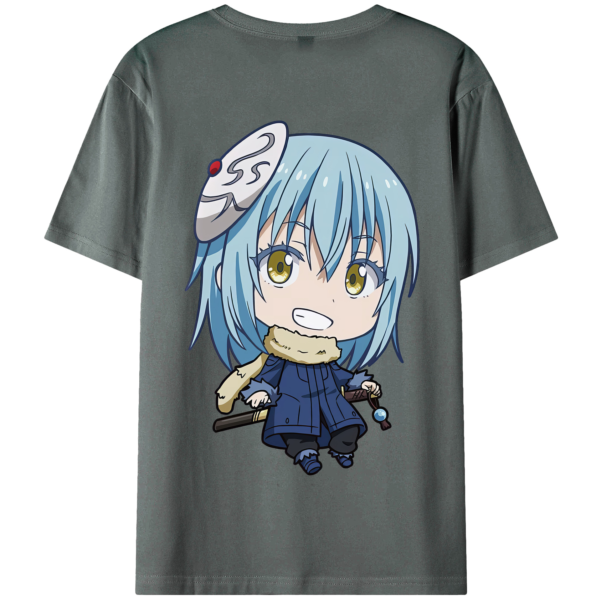 （画像用） 転スラ Regarding Reincarnated to Slime 綿100％半袖Tシャツ（背面プリント）